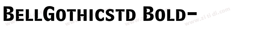 BellGothicstd Bold字体转换